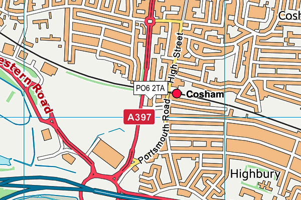 PO6 2TA map - OS VectorMap District (Ordnance Survey)