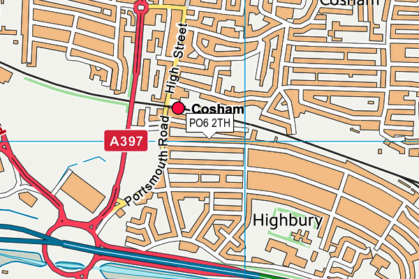 PO6 2TH map - OS VectorMap District (Ordnance Survey)