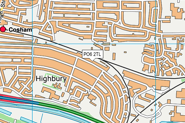 PO6 2TL map - OS VectorMap District (Ordnance Survey)