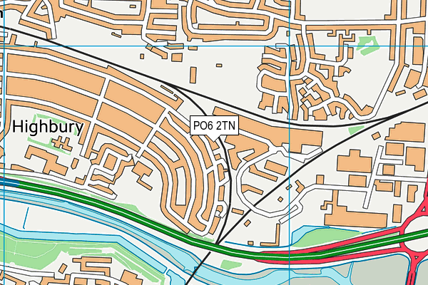 PO6 2TN map - OS VectorMap District (Ordnance Survey)