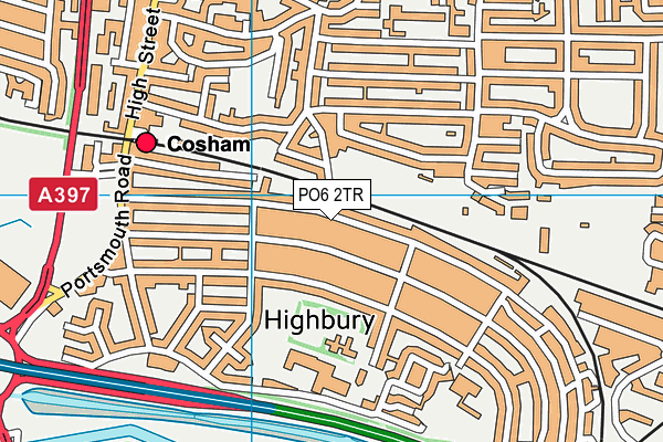 PO6 2TR map - OS VectorMap District (Ordnance Survey)