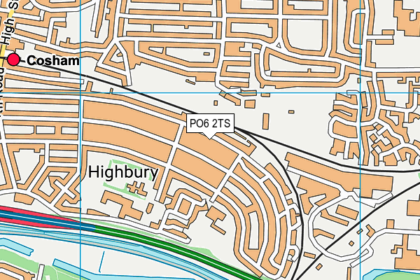 PO6 2TS map - OS VectorMap District (Ordnance Survey)