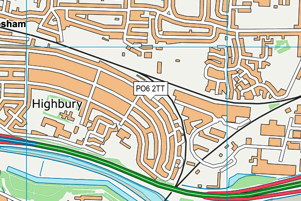 PO6 2TT map - OS VectorMap District (Ordnance Survey)