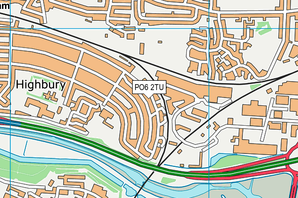 PO6 2TU map - OS VectorMap District (Ordnance Survey)