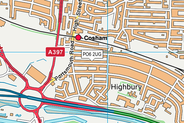 PO6 2UG map - OS VectorMap District (Ordnance Survey)