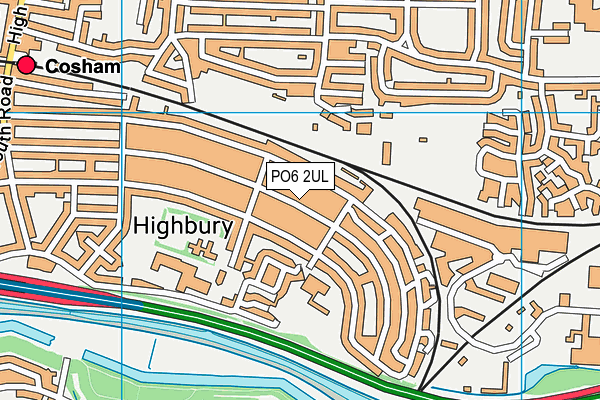 PO6 2UL map - OS VectorMap District (Ordnance Survey)