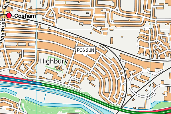 PO6 2UN map - OS VectorMap District (Ordnance Survey)