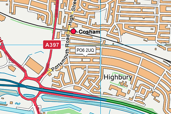 PO6 2UQ map - OS VectorMap District (Ordnance Survey)