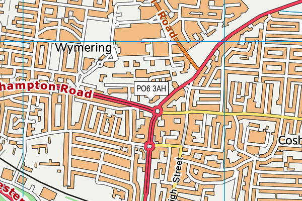 PO6 3AH map - OS VectorMap District (Ordnance Survey)