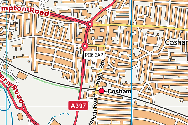 Cosham Community Centre map (PO6 3AP) - OS VectorMap District (Ordnance Survey)
