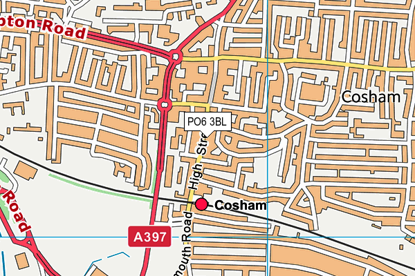 PO6 3BL map - OS VectorMap District (Ordnance Survey)