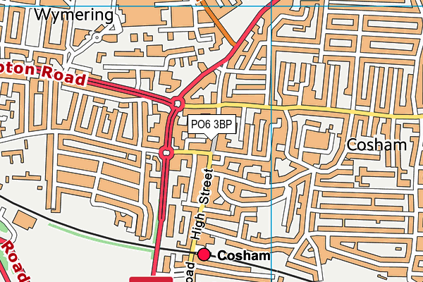 PO6 3BP map - OS VectorMap District (Ordnance Survey)