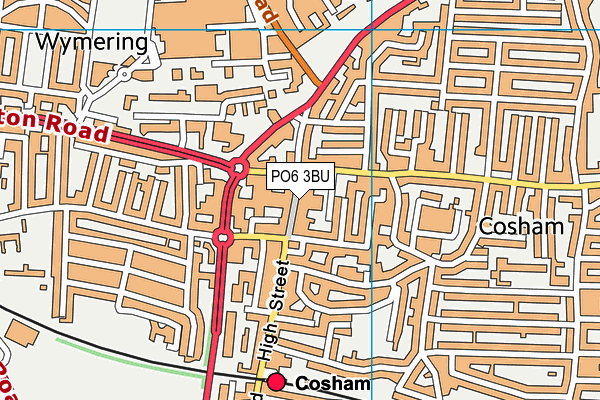 PO6 3BU map - OS VectorMap District (Ordnance Survey)