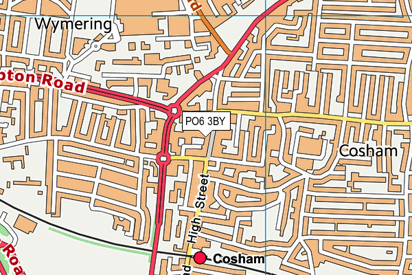 PO6 3BY map - OS VectorMap District (Ordnance Survey)