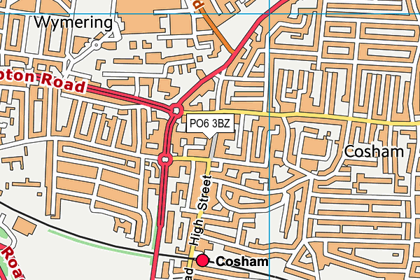 PO6 3BZ map - OS VectorMap District (Ordnance Survey)