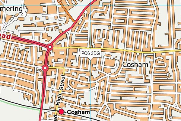 PO6 3DG map - OS VectorMap District (Ordnance Survey)