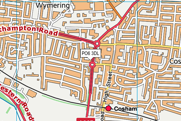 PO6 3DL map - OS VectorMap District (Ordnance Survey)