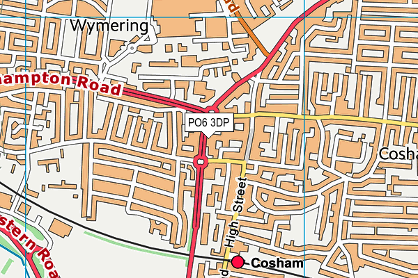 PO6 3DP map - OS VectorMap District (Ordnance Survey)