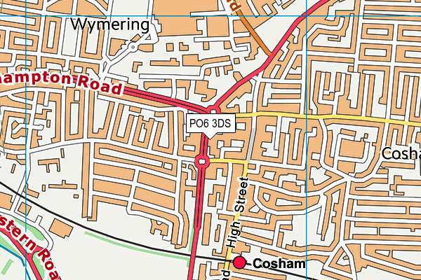 PO6 3DS map - OS VectorMap District (Ordnance Survey)