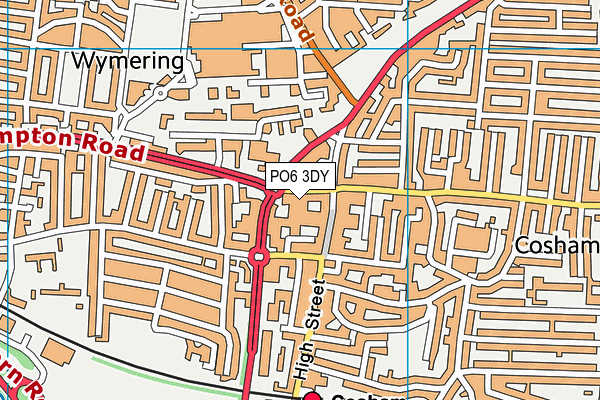 PO6 3DY map - OS VectorMap District (Ordnance Survey)