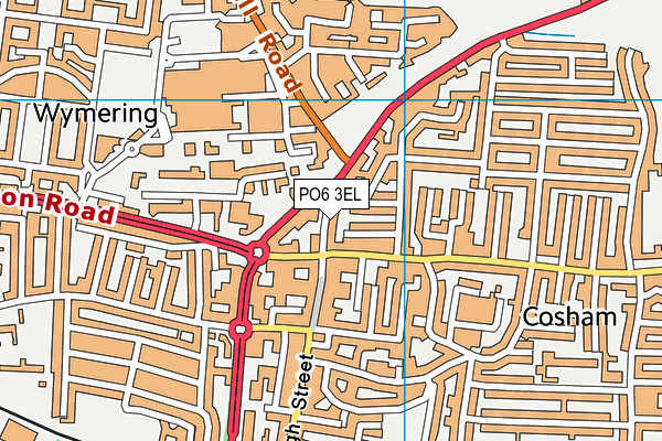 PO6 3EL map - OS VectorMap District (Ordnance Survey)