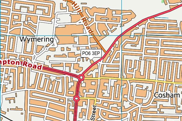 PO6 3EP map - OS VectorMap District (Ordnance Survey)