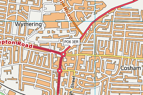 PO6 3ER map - OS VectorMap District (Ordnance Survey)