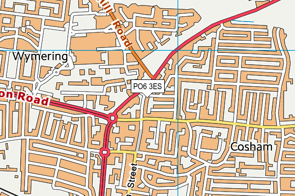 PO6 3ES map - OS VectorMap District (Ordnance Survey)