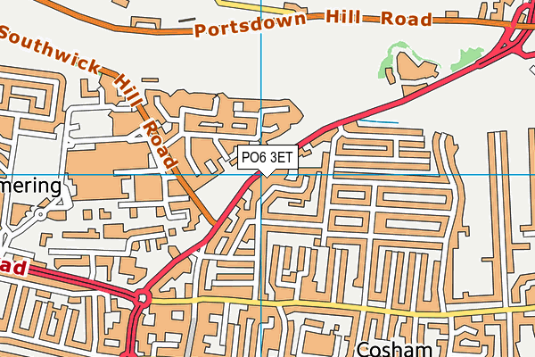 PO6 3ET map - OS VectorMap District (Ordnance Survey)