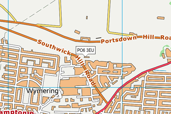 PO6 3EU map - OS VectorMap District (Ordnance Survey)