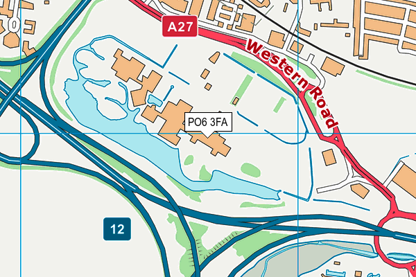 PO6 3FA map - OS VectorMap District (Ordnance Survey)