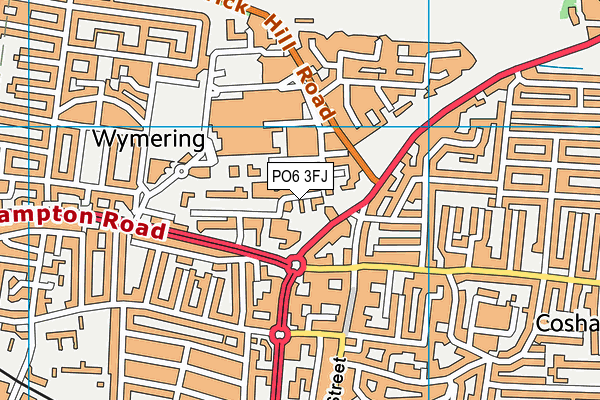 PO6 3FJ map - OS VectorMap District (Ordnance Survey)