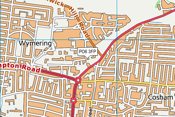 PO6 3FP map - OS VectorMap District (Ordnance Survey)