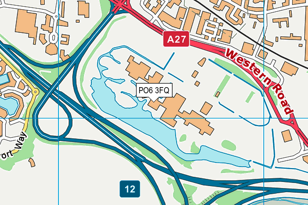 PO6 3FQ map - OS VectorMap District (Ordnance Survey)