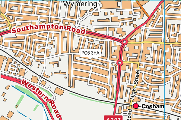 PO6 3HA map - OS VectorMap District (Ordnance Survey)