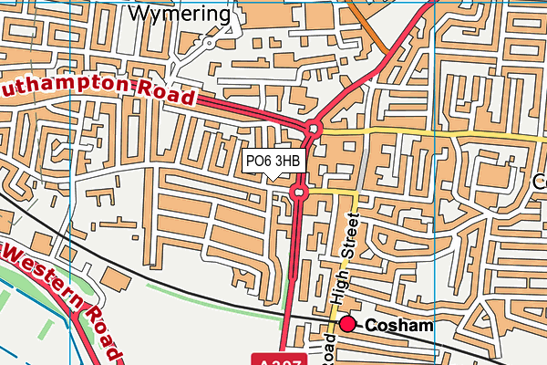 PO6 3HB map - OS VectorMap District (Ordnance Survey)