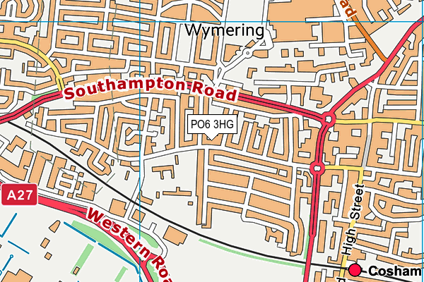 PO6 3HG map - OS VectorMap District (Ordnance Survey)