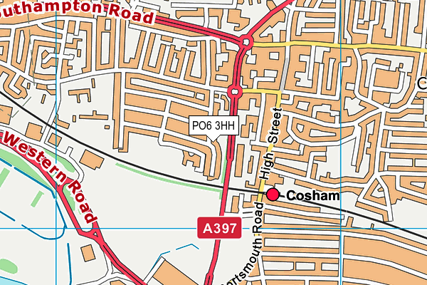 PO6 3HH map - OS VectorMap District (Ordnance Survey)