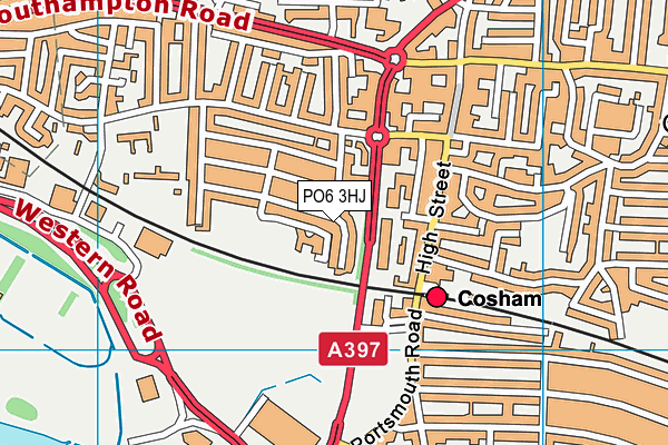 PO6 3HJ map - OS VectorMap District (Ordnance Survey)