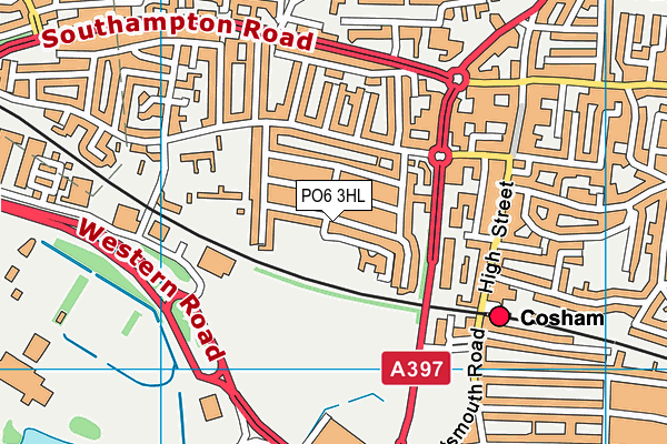 PO6 3HL map - OS VectorMap District (Ordnance Survey)