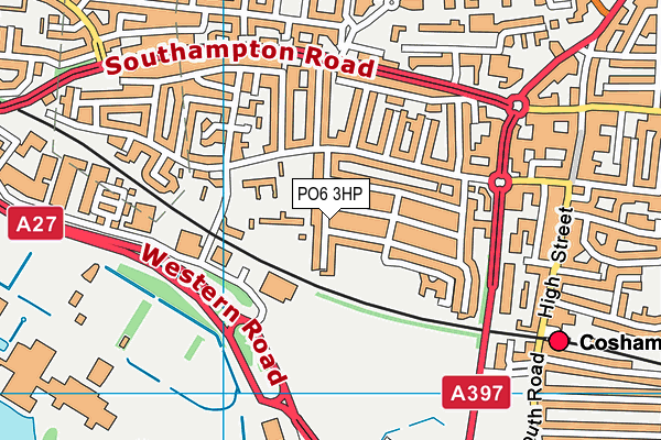 PO6 3HP map - OS VectorMap District (Ordnance Survey)