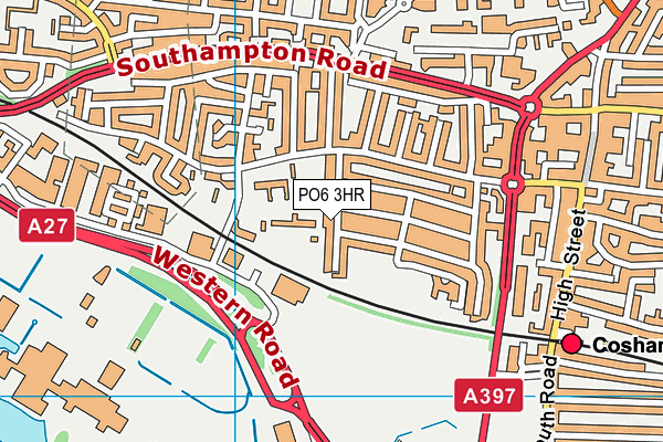 PO6 3HR map - OS VectorMap District (Ordnance Survey)