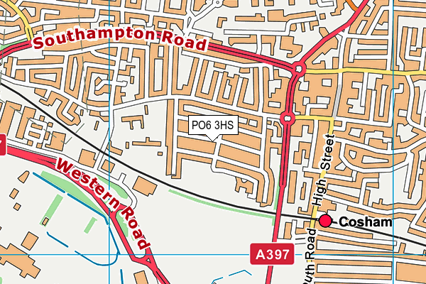 PO6 3HS map - OS VectorMap District (Ordnance Survey)