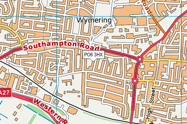 PO6 3HX map - OS VectorMap District (Ordnance Survey)