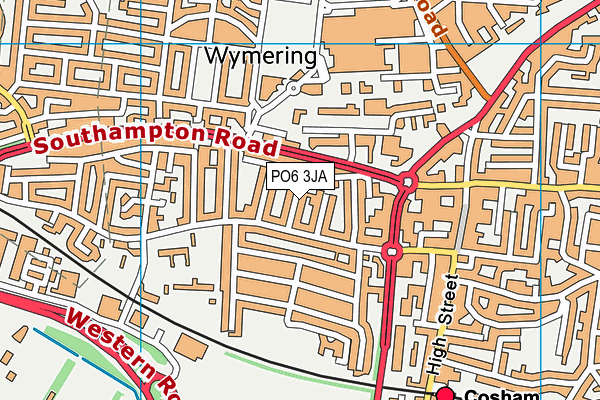 PO6 3JA map - OS VectorMap District (Ordnance Survey)