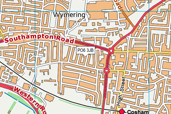 PO6 3JB map - OS VectorMap District (Ordnance Survey)