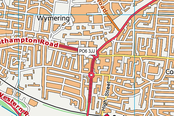 PO6 3JJ map - OS VectorMap District (Ordnance Survey)