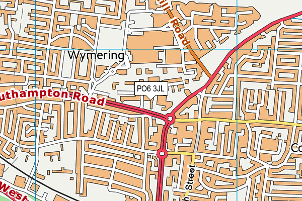 PO6 3JL map - OS VectorMap District (Ordnance Survey)