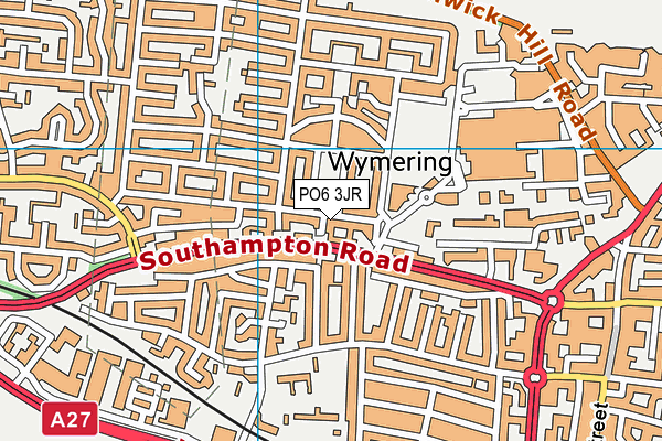 PO6 3JR map - OS VectorMap District (Ordnance Survey)
