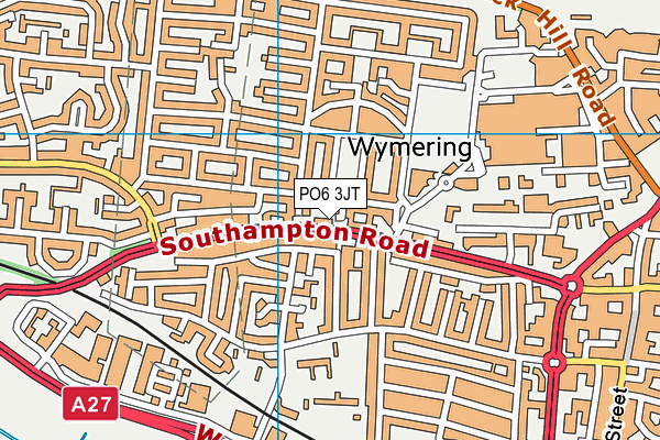 PO6 3JT map - OS VectorMap District (Ordnance Survey)